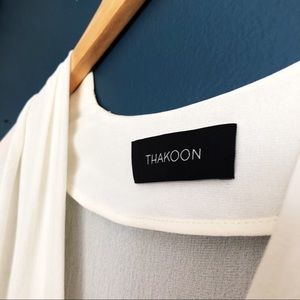 Thakoon Draped Asymmetrical Ivory Top
